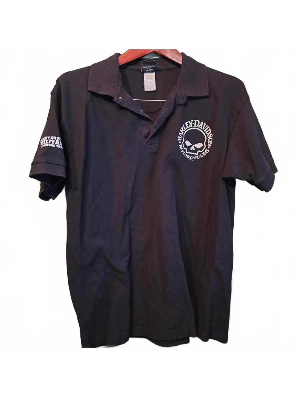 Harley-Davidson Men's Black Polo Shirt - Military Edition